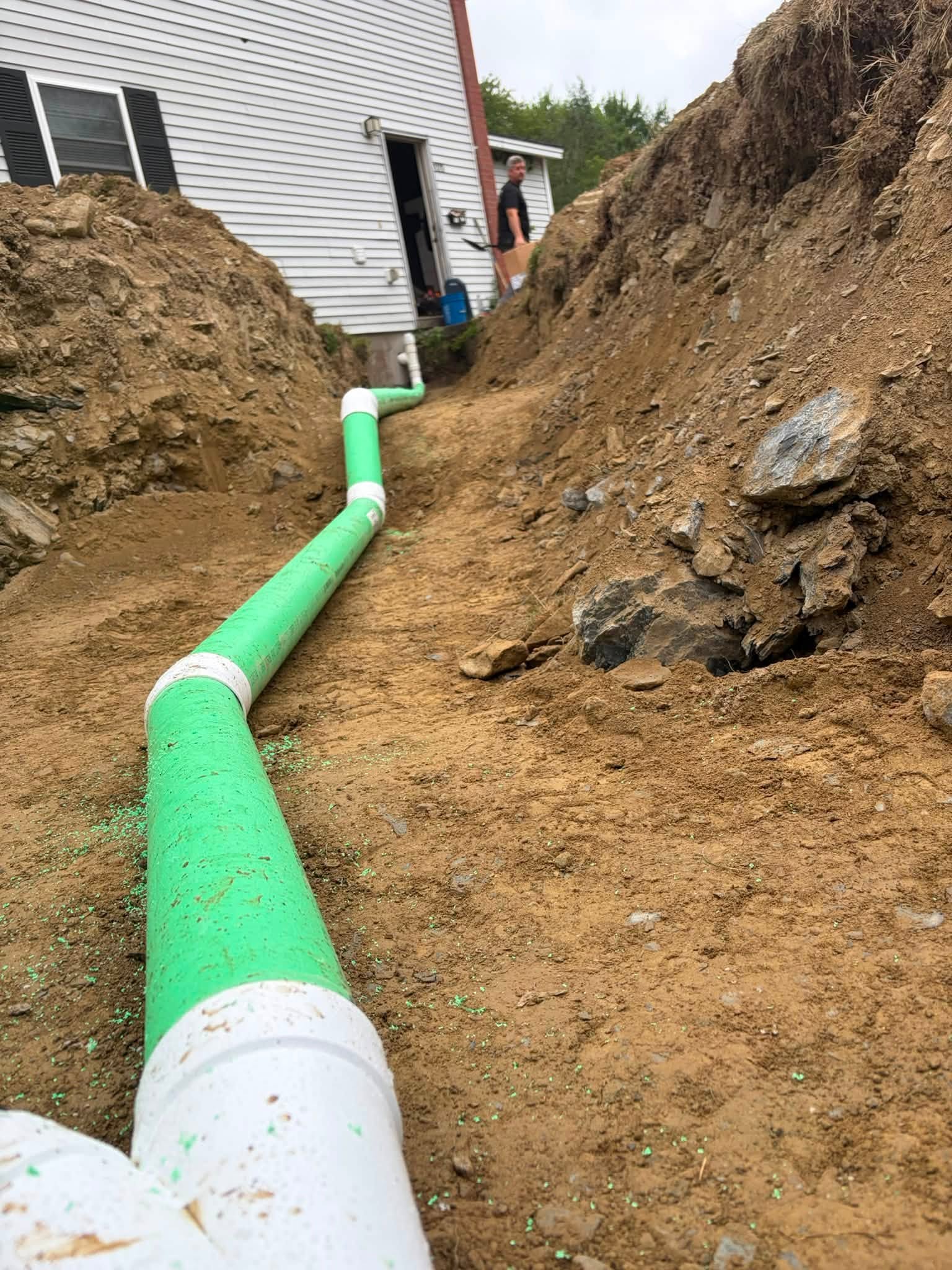 New plumbing work underway at a home